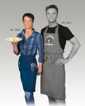 Vorbindeschürze mit Firmenlogo