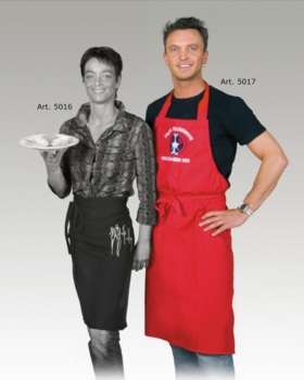 Latzschürze mit Bestickung