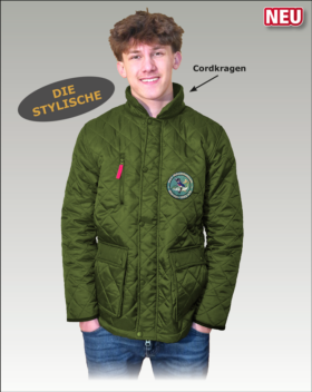 Steppjacke mit gesticktem Vereinslogo