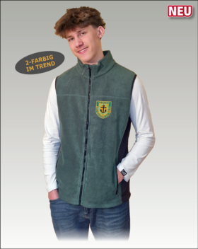 Fleece-Weste mit gesticktem Vereinslogo